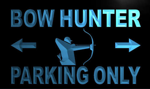 Bow Hunter Parking Only Neon Light Sign